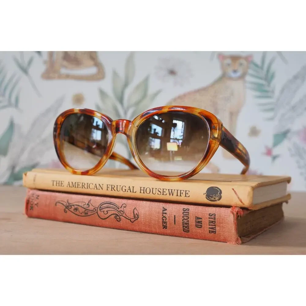 Vintage 1960s Mod Sunglasses Made in Italy Multicolor Thick Frame MCM Retro NOS